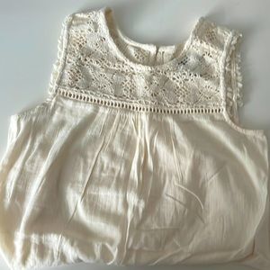 kids 10-12 cream dress top